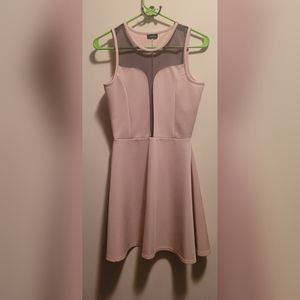 Pink Mesh Cutout Rue21 Circle Skirt Dress